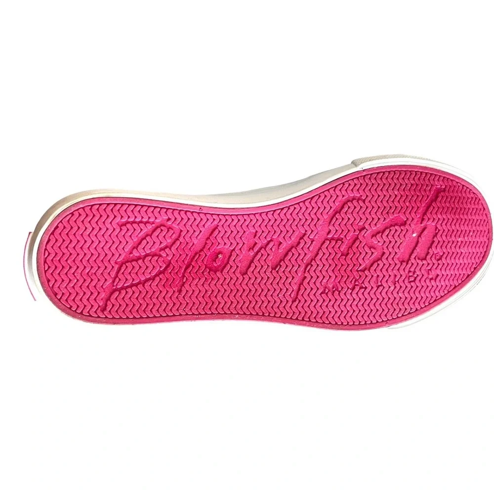 Kids Blowfish MalibuGray Canvas Slip On Sneakers Shoes Size 4